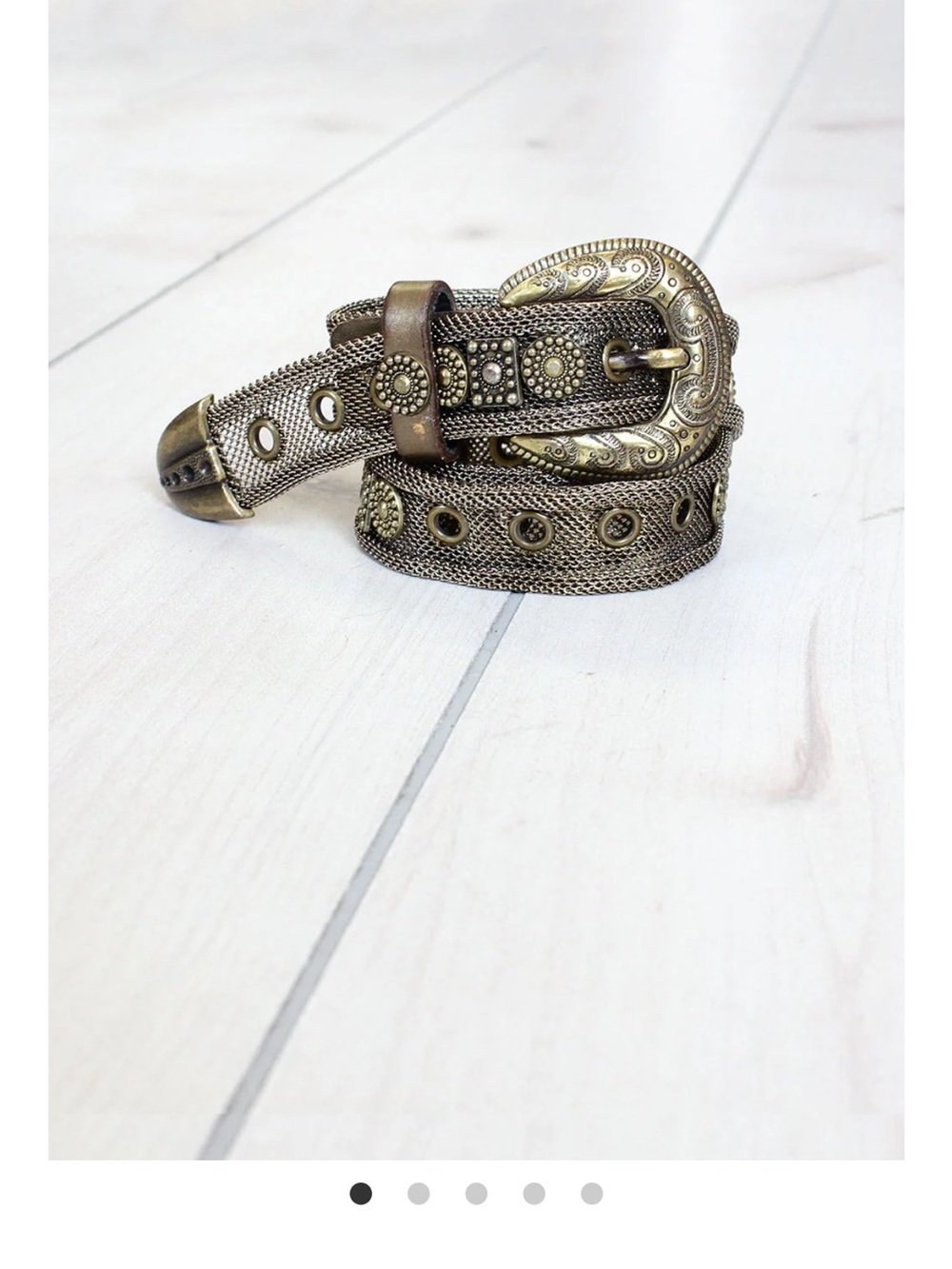 Vintage 80’s Women's Western metal Mesh Belt